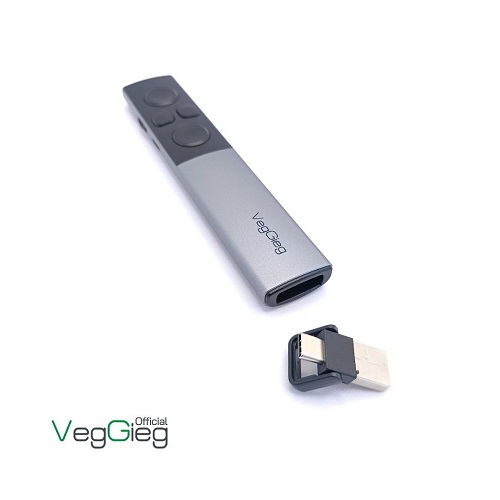 Bút trình chiếu cảm biến laser xanh VegGieg V-LP001 Điều khiển slide đỉnh cao cho thuyết trình